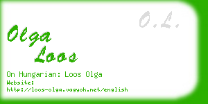 olga loos business card